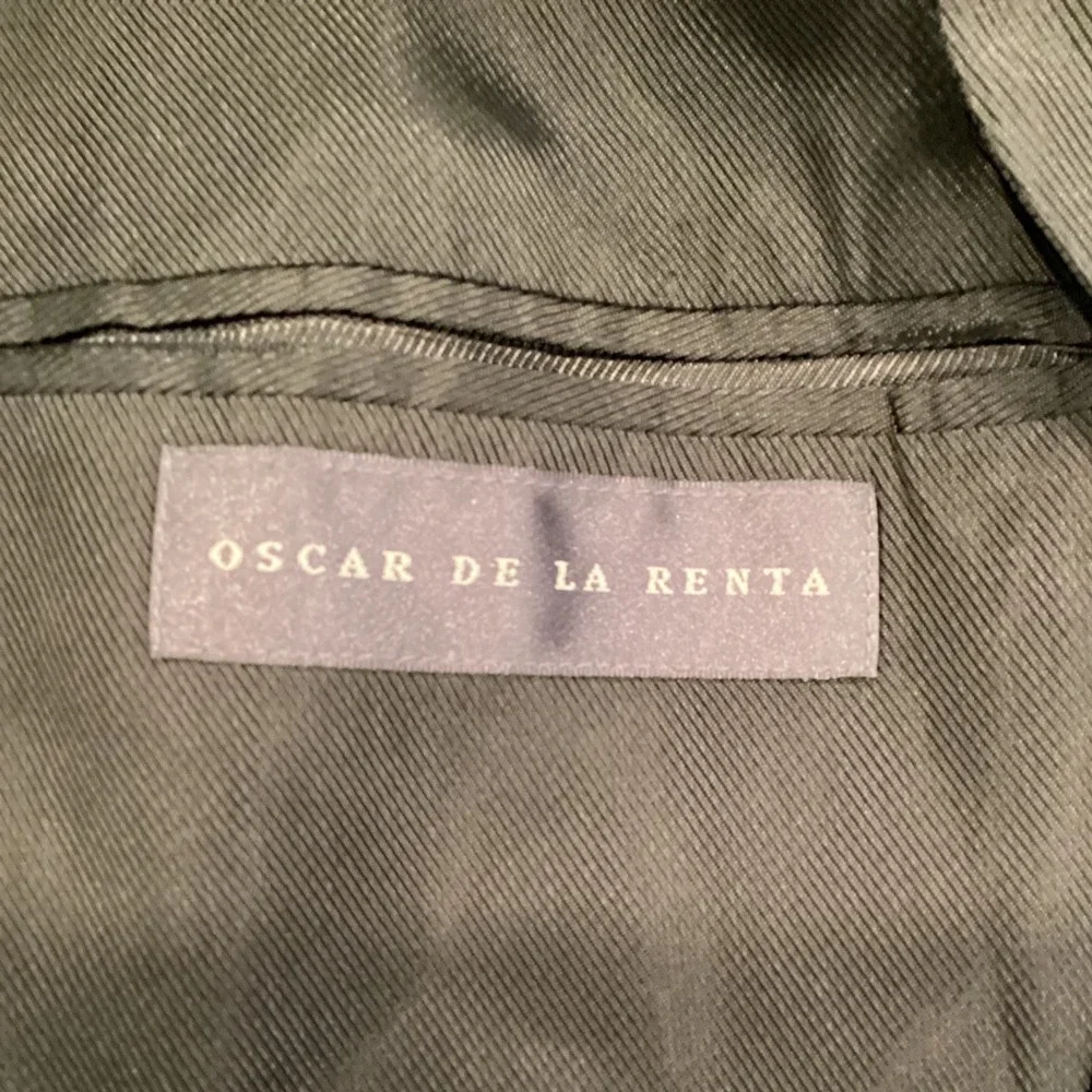 Vintage Oscar de la Renta Blue 2 Button Blazer/Sport Coat Wool Crest Button 44R